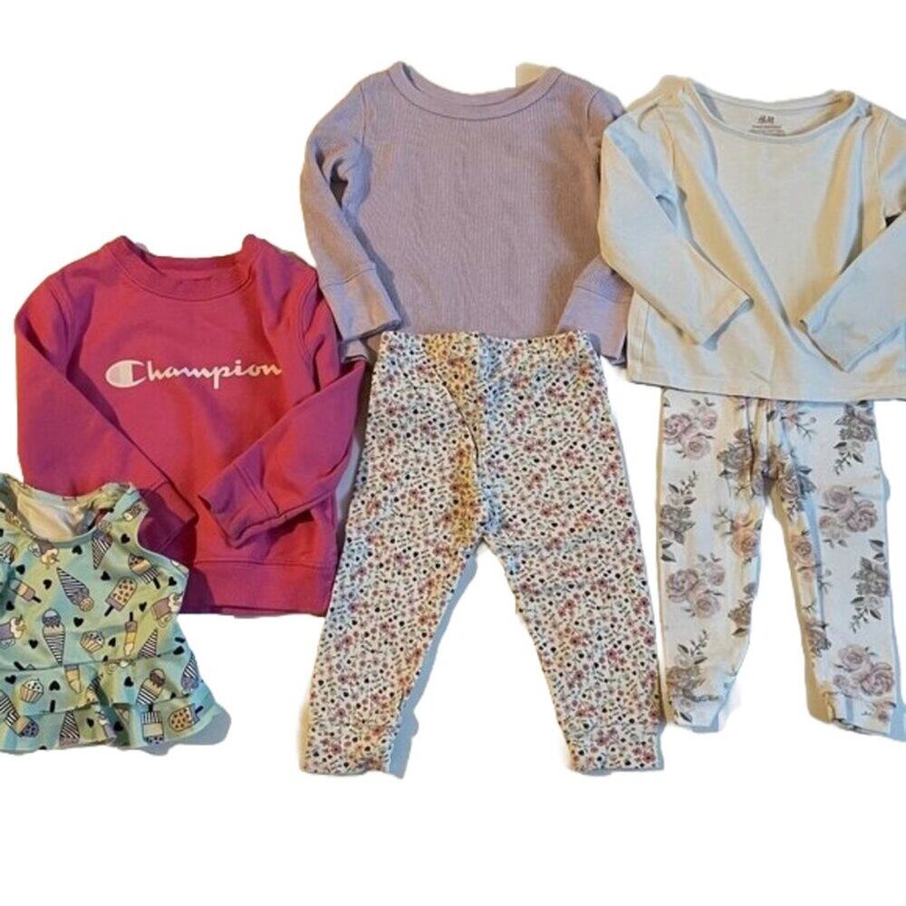 Baby Girl Bundle, 6 - Leggings, Sweatshirt, Swimsuit, T-Shirts, 12-24 mos.